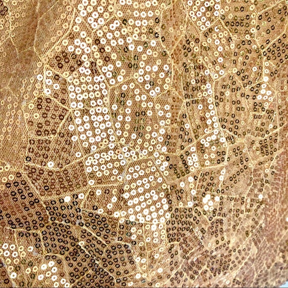 Bebe Gold Sequined Dress - Picture 3 of 8